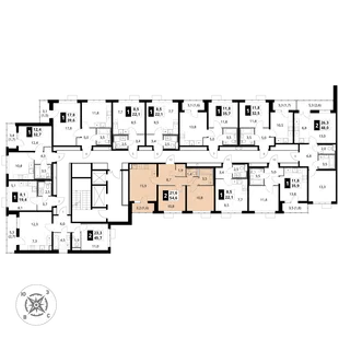 Квартира 2-комн. квартира, 54.6 м² ЖК «1-й Шереметьевский» Фото 2