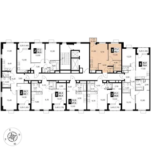 Квартира 2-комн. квартира, 45.1 м² ЖК «1-й Химкинский» Фото 2