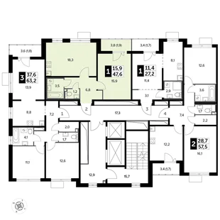 Квартира 1-комн. квартира, 47.7 м² ЖК «Южная Битца» Фото 2 Квартира 1-комн. квартира, 47.7 м² ЖК «Южная Битца» Фото 2