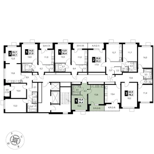 Квартира 1-комн. квартира, 34.4 м² ЖК «1-й Южный» Фото 2 Квартира 1-комн. квартира, 34.4 м² ЖК «1-й Южный» Фото 2