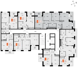 Квартира 4-комн. квартира, 82 м² ЖК «ФоРест» Фото 2 Квартира 4-комн. квартира, 82 м² ЖК «ФоРест» Фото 2
