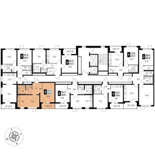 Квартира 2-комн. квартира, 44 м² ЖК «1-й Южный» Фото 2 Квартира 2-комн. квартира, 44 м² ЖК «1-й Южный» Фото 2