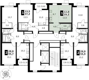 Квартира Студия, 29.1 м² ЖК «1-й Южный» Фото 2