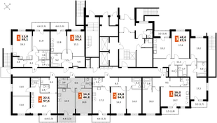Квартира 1-комн. квартира, 44.8 м² ЖК «Олимп» Фото 1 Квартира 1-комн. квартира, 44.8 м² ЖК «Олимп» Фото 1