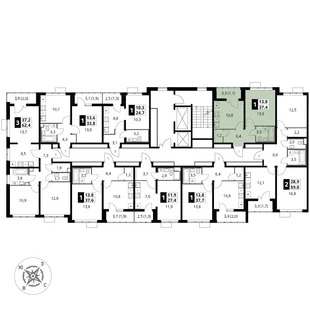 Квартира 1-комн. квартира, 37.7 м² ЖК «Южная Битца» Фото 1 Квартира 1-комн. квартира, 37.7 м² ЖК «Южная Битца» Фото 1