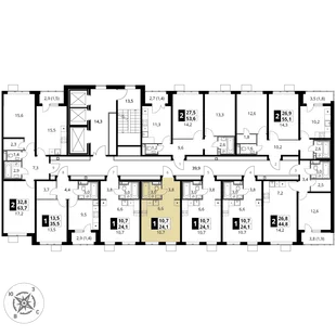 Квартира Студия, 24.1 м² ЖК «1-й Донской» Фото 2