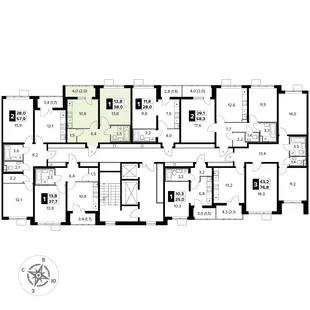 Квартира 1-комн. квартира, 38 м² ЖК «1-й Донской» Фото 2 Квартира 1-комн. квартира, 38 м² ЖК «1-й Донской» Фото 2