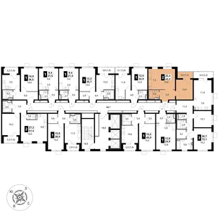 Квартира 2-комн. квартира, 43.3 м² ЖК «1-й Донской» Фото 2