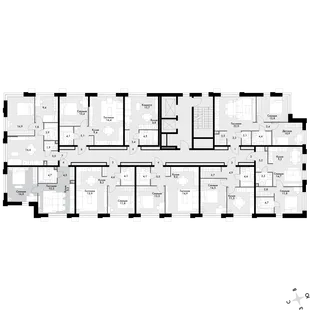 Квартира 2-комн. квартира, 44 м² ЖК «Флагман» Фото 2 Квартира 2-комн. квартира, 44 м² ЖК «Флагман» Фото 2