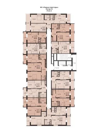 Квартира 1-комн. квартира, 47.46 м² ЖК «Родные просторы» Фото 1 Квартира 1-комн. квартира, 47.46 м² ЖК «Родные просторы» Фото 1
