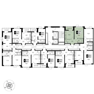 Квартира 1-комн. квартира, 38 м² ЖК «1-й Южный» Фото 2 Квартира 1-комн. квартира, 38 м² ЖК «1-й Южный» Фото 2