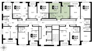 Квартира 1-комн. квартира, 34.2 м² ЖК «1-й Саларьевский» Фото 2 Квартира 1-комн. квартира, 34.2 м² ЖК «1-й Саларьевский» Фото 2