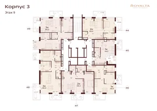 Квартира 1-комн. квартира, 44.2 м² ЖК «Роялта» Фото 1