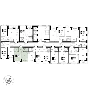Квартира 1-комн. квартира, 34.4 м² ЖК «1-й Донской» Фото 2 Квартира 1-комн. квартира, 34.4 м² ЖК «1-й Донской» Фото 2