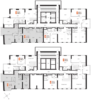 Квартира 6-комн. квартира, 211.9 м² ЖК «Архитектор» Фото 2 Квартира 6-комн. квартира, 211.9 м² ЖК «Архитектор» Фото 2