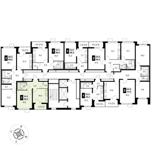 Квартира 1-комн. квартира, 38 м² ЖК «1-й Донской» Фото 2