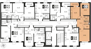 Квартира 2-комн. квартира, 57.6 м² ЖК «1-й Химкинский» Фото 2 Квартира 2-комн. квартира, 57.6 м² ЖК «1-й Химкинский» Фото 2