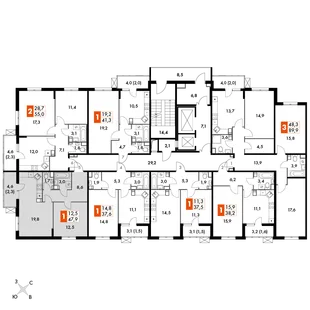 Квартира 1-комн. квартира, 47.9 м² ЖК «Олимп» Фото 2 Квартира 1-комн. квартира, 47.9 м² ЖК «Олимп» Фото 2