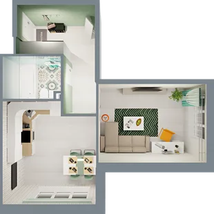 Квартира 1-комн. квартира, 37.49 м² ЖК «Город природы» Фото 1 Квартира 1-комн. квартира, 37.49 м² ЖК «Город природы» Фото 1