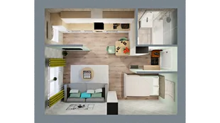 Квартира 1-комн. квартира, 36.26 м² ЖК «Город природы» Фото 1 Квартира 1-комн. квартира, 36.26 м² ЖК «Город природы» Фото 1