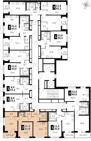 Квартира 2-комн. квартира, 54.8 м² ЖК «1-й Ясеневский» Фото 2 Квартира 2-комн. квартира, 54.8 м² ЖК «1-й Ясеневский» Фото 2