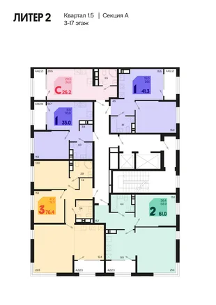 Квартира Студия, 28.4 м² ЖК «Первое место» Фото 1 Квартира Студия, 28.4 м² ЖК «Первое место» Фото 1