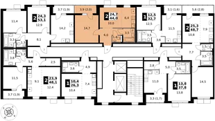 Квартира 2-комн. квартира, 44 м² ЖК «1-й Южный» Фото 2 Квартира 2-комн. квартира, 44 м² ЖК «1-й Южный» Фото 2