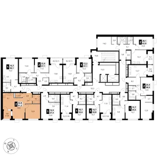 Квартира 2-комн. квартира, 51.2 м² ЖК «1-й Ясеневский» Фото 1