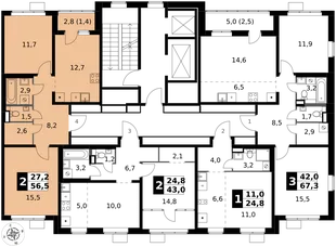 Квартира 2-комн. квартира, 56.5 м² ЖК «1-й Химкинский» Фото 2 Квартира 2-комн. квартира, 56.5 м² ЖК «1-й Химкинский» Фото 2