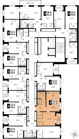 Квартира 2-комн. квартира, 48.8 м² ЖК «1-й Ясеневский» Фото 2 Квартира 2-комн. квартира, 48.8 м² ЖК «1-й Ясеневский» Фото 2