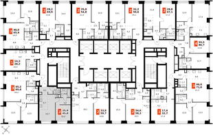 Квартира 2-комн. квартира, 45 м² ЖК «Amber Сity» Фото 2 Квартира 2-комн. квартира, 45 м² ЖК «Amber Сity» Фото 2
