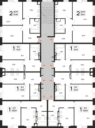 Квартира 1-комн. квартира, 35.5 м² ЖК «Кубики» Фото 1