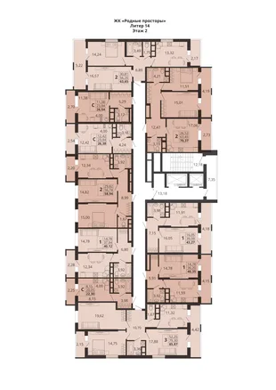 Квартира 1-комн. квартира, 42.41 м² ЖК «Родные просторы» Фото 1 Квартира 1-комн. квартира, 42.41 м² ЖК «Родные просторы» Фото 1