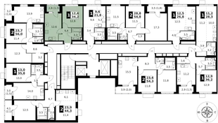 Квартира 1-комн. квартира, 34.2 м² ЖК «1-й Ясеневский» Фото 2