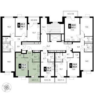 Квартира 1-комн. квартира, 35.5 м² ЖК «1-й Ясеневский» Фото 1 Квартира 1-комн. квартира, 35.5 м² ЖК «1-й Ясеневский» Фото 1