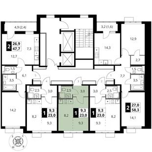 Квартира Студия, 23 м² ЖК «1-й Шереметьевский» Фото 2