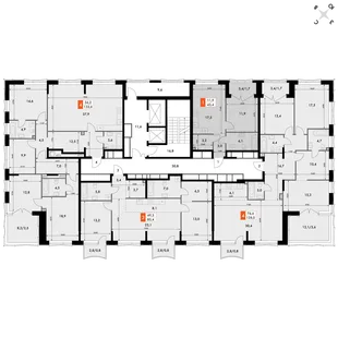 Квартира 1-комн. квартира, 43.4 м² ЖК «Фордевинд» Фото 2 Квартира 1-комн. квартира, 43.4 м² ЖК «Фордевинд» Фото 2