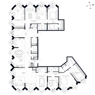 Квартира 6-комн. квартира, 306.5 м² ЖК «Фордевинд» Фото 1 Квартира 6-комн. квартира, 306.5 м² ЖК «Фордевинд» Фото 1