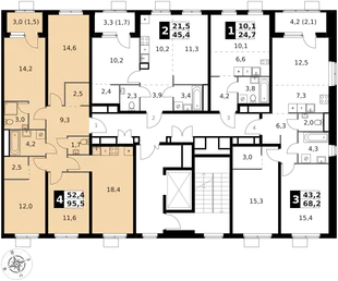 Квартира 4-комн. квартира, 95.5 м² ЖК «1-й Химкинский» Фото 2