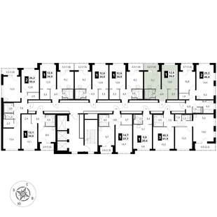 Квартира 1-комн. квартира, 34 м² ЖК «1-й Донской» Фото 2 Квартира 1-комн. квартира, 34 м² ЖК «1-й Донской» Фото 2