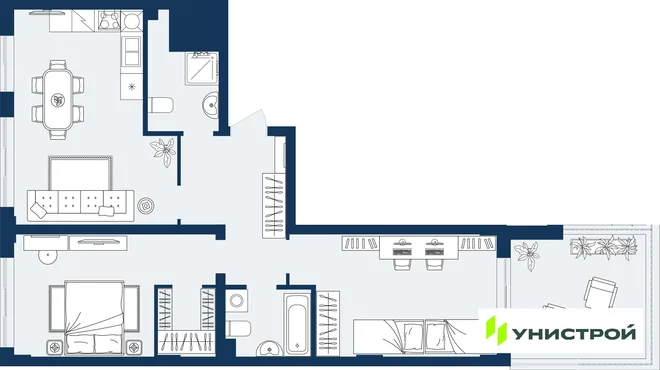 Планировка 2-комн. квартира, 77.76 м² ЖК «ГРАНД БЕРЕГ» Планировка 2-комн. квартира, 77.76 м² ЖК «ГРАНД БЕРЕГ»