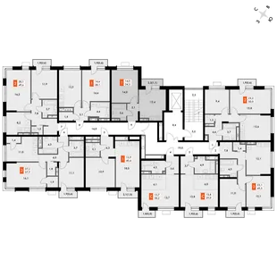 Квартира 1-комн. квартира, 34.3 м² ЖК «ФоРест» Фото 2 Квартира 1-комн. квартира, 34.3 м² ЖК «ФоРест» Фото 2