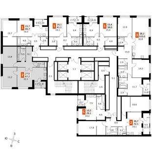 Квартира 3-комн. квартира, 65.1 м² ЖК «Sky Garden» Фото 2 Квартира 3-комн. квартира, 65.1 м² ЖК «Sky Garden» Фото 2