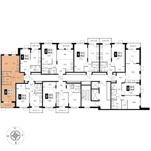 Квартира 2-комн. квартира, 47 м² ЖК «1-й Шереметьевский» Фото 1