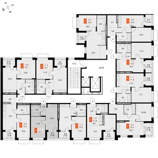 Квартира 1-комн. квартира, 29.3 м² ЖК «ФоРест» Фото 2