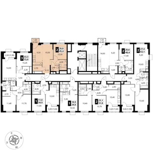 Квартира 2-комн. квартира, 45.4 м² ЖК «1-й Химкинский» Фото 2