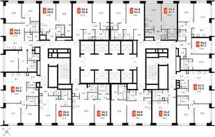 Квартира 2-комн. квартира, 47.7 м² ЖК «Amber Сity» Фото 2 Квартира 2-комн. квартира, 47.7 м² ЖК «Amber Сity» Фото 2