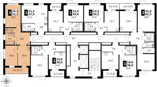 Квартира 2-комн. квартира, 51.1 м² ЖК «1-й Саларьевский» Фото 2