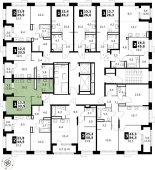 Квартира 1-комн. квартира, 33.5 м² ЖК «1-й Саларьевский» Фото 2 Квартира 1-комн. квартира, 33.5 м² ЖК «1-й Саларьевский» Фото 2