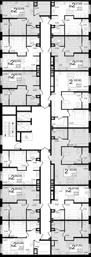 Квартира 2-комн. квартира, 39.3 м² ЖК «Патрики» Фото 1